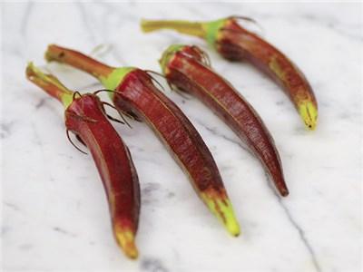 Okra, 'Red Burgundy'